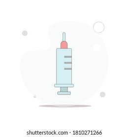 Syringe vector flat illustration on white