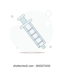 Syringe vector flat illustration on white