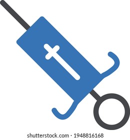 syringe vector glyph colour icon
