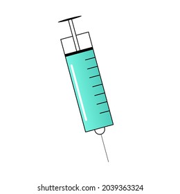 Gráfica vectorial de jeringas. El hospital necesitaba equipo.