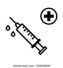 Syringe vector icon