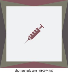 Syringe Vector Icon.