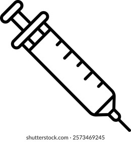 Syringe vector icon. Can be used for printing, mobile and web applications.