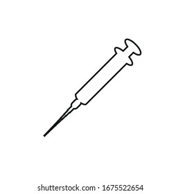 syringe vector icon in flat style