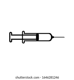 Syringe vector icon. Syringe illustration