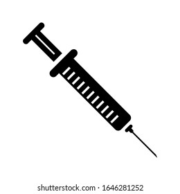 Symbol Vektorillustration der Spritze. Spritzenillustration