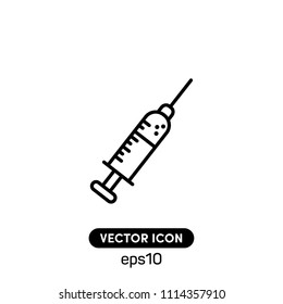 Syringe Vector Icon Illustration For Web And Mobile App.Ui/Ux.White Backround.Premium Quality.