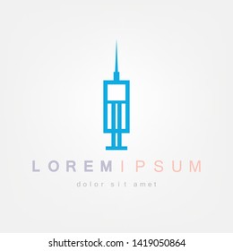 Syringe vector icon isolated on white background. Simple syringe symbol for web site and mobile app.