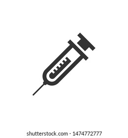 Syringe vector icon isolated on white