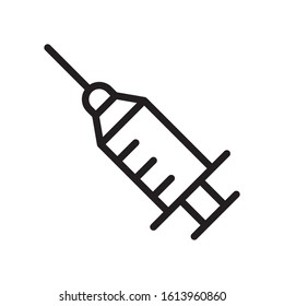 syringe vector icon, line style