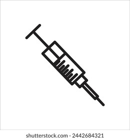 Spritzenvektor-Icon-Linienvorlage