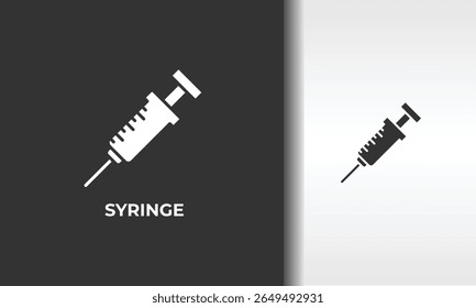 Símbolo Isolado De Ilustração De Símbolo, Ícone Ou Sinal De Símbolo De Seringa
