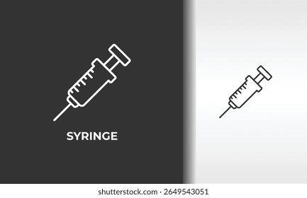 Símbolo Isolado De Ilustração De Símbolo, Ícone Ou Sinal De Símbolo De Seringa
