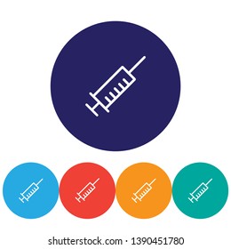 Syringe  vector icon , lorem ipsum Flat design