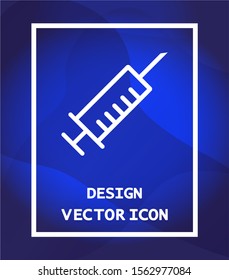 Syringe vector icon , lorem ipsum Flat design