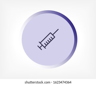 Syringe vector icon , lorem ipsum Flat design
