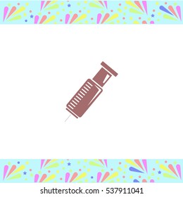 Syringe vector icon on white background. Isolated illustration. Business picture.