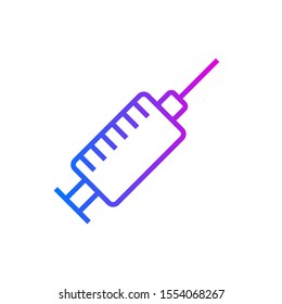 Syringe vector icon on whte background