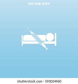 Syringe vector icon. Patient. vector  icon.