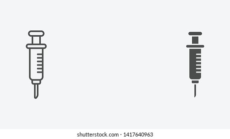 Syringe vector icon sign symbol