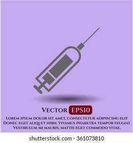 Syringe vector icon or symbol