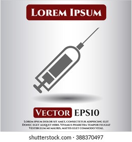 Syringe vector icon or symbol