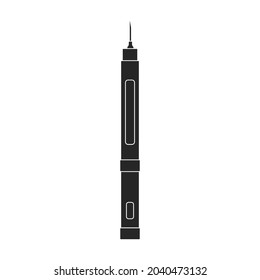 Syringe vector icon.Black vector icon isolated on white background syringe.