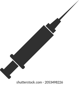 Syringe vector illustration. Flat illustration iconic design of syringe, isolated on a white background.