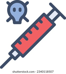 syringe Vector illustration on a transparent background.Premium quality symmbols.Stroke vector icon for concept and graphic design. 

