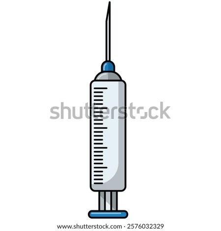 Syringe vector illustration, vaccine flat icon, clip art syringe, syringe clipart cartoon, medical disposable syringe, isolated on white background