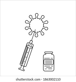 Syringe vector illustration for web design on white background