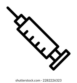 Syringe Vector Line Icon Design