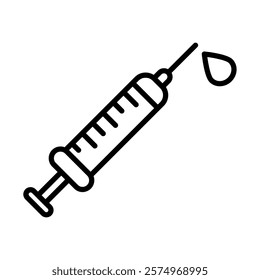 Syringe Vector Line Icon Design