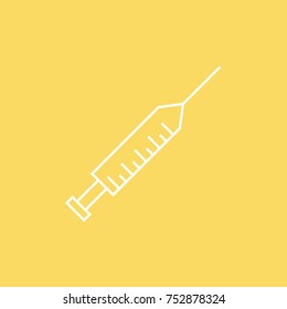 syringe vector line icon. eps-10