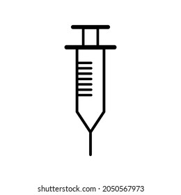 syringe vector logo design for children's books or health workers symbol