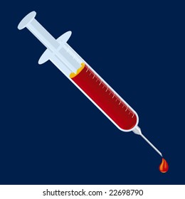 Syringe (vector). Only global colors. CMYK. Separate shapes. Easy color changes.