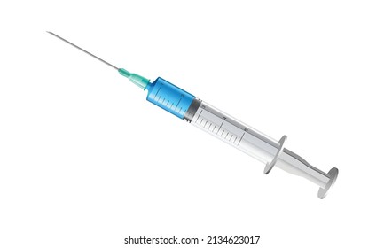 syringe vector. realistic syringe icon