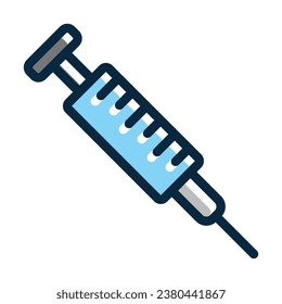 Syringe Vector Thick Line Filled Dark Colors Icons For Personal And Commercial Use.
