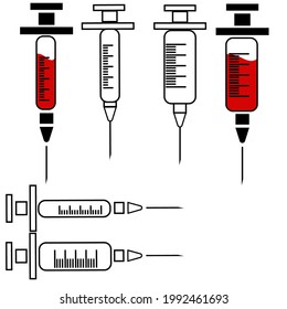 Syringe vector used for injection