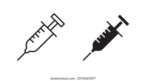 Syringe vector web icons set