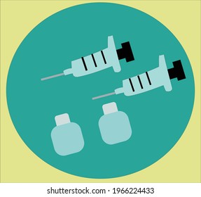 Syringe and vial of drug solution