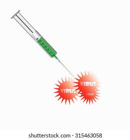 syringe and virus