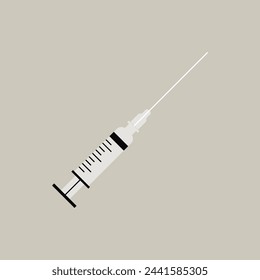 Syringe Vivid Flat Image. Perfect for different cards, textile, web sites, apps 