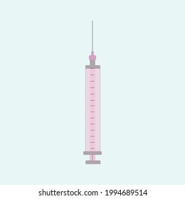 Spritze ohne Injektion, medizinisches Instrument. Einweg-sterile Spritze auf weißem Hintergrund. Vektorgrafik.Spritzensymbol. Trendy flache Vektorspritze Symbol auf transparentem Hintergrund von Health