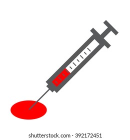 Syringes and Blood Vector