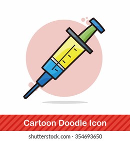 Syringes color doodle