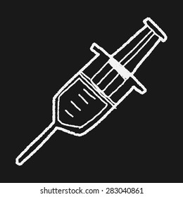 Syringes doodle drawing