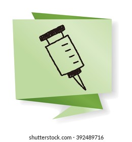 Syringes doodle drawing