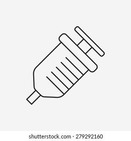 Syringes line icon