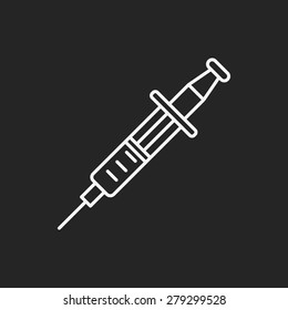 Syringes line icon